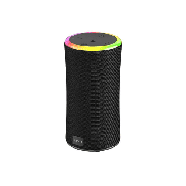 Parlante Bluetooth Havit SK833BT 20W Negro, Impermeable IPX6 con Luces RGB y TWS.