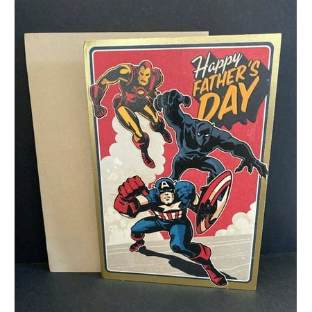 Marvel Avengers General Father’s Day Greeting Card w/Envelope Hallmark NEW