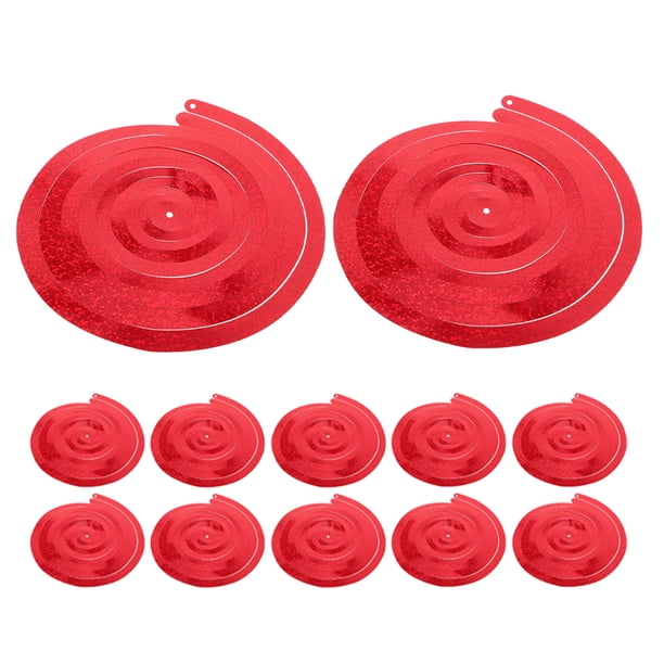 KAKOWELY 12 serpentinas colgantes con forma de espiral para fiestas, techos, paredes, puertas, fiestas de cumpleaños, bodas, graduaciones y festividades.