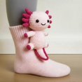 thumbnail image 1 of Novelty Cartoon Animal Socks - Christmas Gifts: Cat & Deer Warm Winter Socks for Girls & Women, 1 of 1