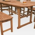thumbnail image 4 of Afuera Living 6-Piece Extendable Outdoor Patio Dining Set in Brown, 4 of 5