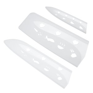 Uxcell Plastic Safety Knife Cover Sleeves Set, Universal Blade Covers Knife Guard Protector for Kitchen Bar White