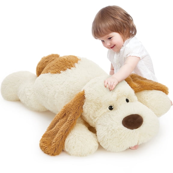 MaoGoLan White Large Dog Stuffed Animal 31"Soft Puppy Pillow Plush Toy