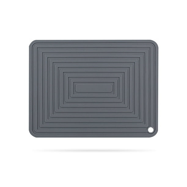 Mapa de mesa resistente al calor onda de silicona olla olla placemat portátil reutilizable colgante cojín tazón copa comedor mesa de escritorio gris Inevent HA051303-03