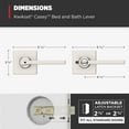 thumbnail image 2 of Kwikset Casey Square Privacy Lever Doorknob Satin Nickel - Contains 2 Levers, 2 of 9