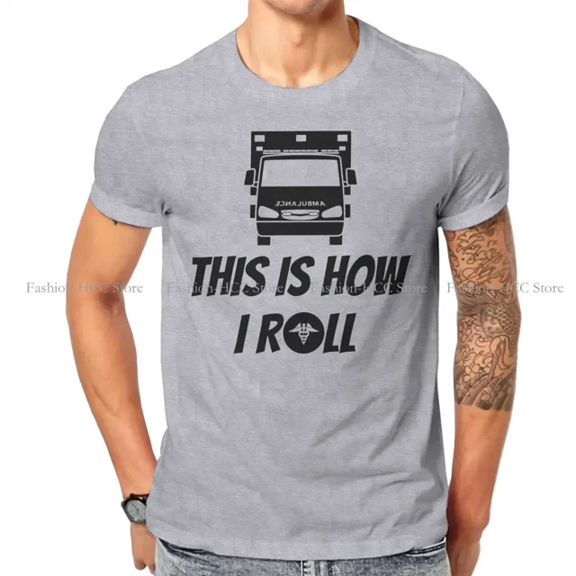 Caducée pour Paramédics et Ambulance T-Shirt Graphique Ambulance Loisirs T-Shirt Homme Xinyi