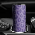 thumbnail image 3 of 20oz Purple Leopard Print Skinny Tumblers Stainless Steel Tumbler with Lid and Straw,Vacuum Insulated Double Wall Travel Tumbler Cups with Cleaning Brush for Coffee,Tea, 3 of 6