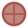 thumbnail image 6 of WestinTrends Playa 31.5" Round Plastic Outdoor Patio Dining Table for 4, Red, 6 of 13