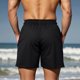 thumbnail image 5 of Traje de baño corto de poliéster para hombre, estilo casual de verano, estampado, con cintura elástica, cordón ajustable y bolsillos., 5 of 9