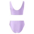 thumbnail image 7 of Two Piece Swimsuit for Women Neck Bikini Crop Top High Cut Womens Bathing Suits Sporty High Waisted Swimwear, 7 of 7