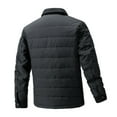 thumbnail image 3 of Black and&nbsp;Friday BVnarty Men's Slim Fit Trucker Jean Jacket with Corduroy Collar Winter Warm Fleece Lined Quilted Black Denim Trucker Coats Black M, 3 of 8