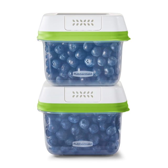 Contenedores de almacenamiento Rubbermaid FreshWorks Saver de 4,6 tazas