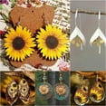 thumbnail image 3 of QQTDFG Sunflower Boho Ear Hook Earrings Drop Dangle Women Cubic Zirconia Jewelry Gifts-Silver, 3 of 8