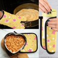 thumbnail image 5 of Yayeee Oven Mitts and Pot Holder Set of 4 Heat Resistant Kitchen Gloves Baking Hot Pad, Yellow Stars, 5 of 5