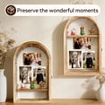 thumbnail image 3 of CFCSRP Shadow Box Frame 10x16 Arch-Shaped Display Cases with Linen Back and Removable Shelves, Picture Frame Wedding Bouquet Memorabilia Medals Photos Memory Box for Keepsakes, 3 of 8