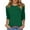 Green womens tops, variant on Womens 3/4 Sleeve Tunic Tops Plus Size Crew Neck Shirt Dressy Casual Summer Shirts 2026 Cozy Solid Color Tee Shirts Black,L