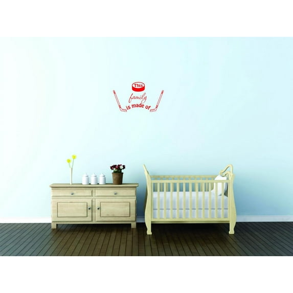 Decal - Peel & Stick Wall Sticker : This Family Is Made Of Text Lettering Quote Home Decor Picture Art Size :40 Inches x 60 Inches