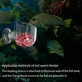 thumbnail image 2 of Peggybuy Acrylic Red Worm Floating Cup Aquarium Fish Tank Feeding Container Suction Cup, 2 of 7