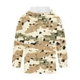 thumbnail image 3 of Men's Camouflage Hoodie Shirt Button Up Lightweight Pullover Long Sleeve Blouse Athletic Fishing Outdoor, 3 of 4