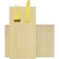 thumbnail image 1 of Paquete de 100 servilletas desechables de papel para invitados, toallas de mano para baño, toallas de papel suaves y absorbentes, todos los días, cocina, cena, cóctel, fiesta, boda (beige-50 unidades), 1 of 3
