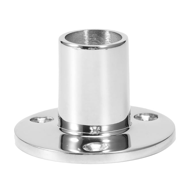 Base de tubo redondo Bling Bling Acero inoxidable 316 Plata 90 grados