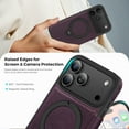 thumbnail image 6 of Dteck for iPhone 17 Pro Max Case, Card Holder RFID Blocking Flip Leather Case for iPhone 17 Pro Max, Magnetic Ring Stand Compatible with MagSafe, Full Body Protection Shockproof for Men Women,Purple, 6 of 8