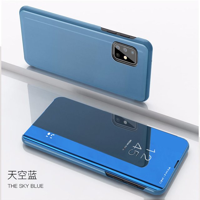 Funda con tapa de espejo inteligente para Samsung Galaxy A12 A22 A32 A52 A72 A21S A31 A41 A51 A71 S20FE S21 Plus M21 M31 M51 M52 S10 Lite Tan Jianjun unisex