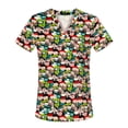 thumbnail image 1 of Ropa de lavado con estampado de dibujos animados, ropa de mano con cepillo, ropa de enfermera, camiseta de manga corta con cuello en V para mujer, ropa quirúrgica, ropa de trabajo para hombres, 1 of 5