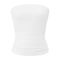 thumbnail image 4 of Vdoaml Women Seamless Tube Top Ladies Slim Fit Strapless Bandeau Camisole Womens Summer Casual Basic Tops S White, 4 of 4