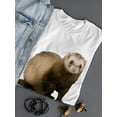 thumbnail image 3 of Cute Ferret T-Shirt Women -SPIdeals Designs, Female Medium, 3 of 4