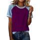 thumbnail image 1 of Camisetas de Manga Larga de Verano para Mujeres de Cuello Redondo de Manga Corta de Color Sólido, Camisetas de Manga Corta de Verano para Mujeres, 1 of 4