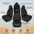 thumbnail image 6 of LAONNVIR 2 Front Car Seat Covers Fit for Chevrolet Bolt 2017-2025 Leather Automotive Seat Covers Waterproof Seat Cushion Protector Compatible Airbag Black,Front Set(2 Seat), 6 of 8