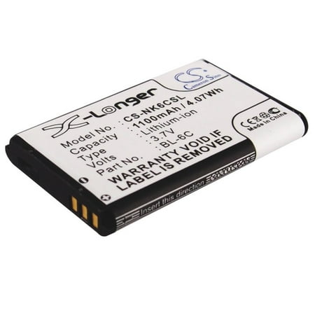 1100mAh BL-6C Battery for Nokia E50, E70, N-Gage, N-Gage QD, Nokia 2865 and more models (list (Best Nokia N Gage Games)