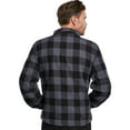 thumbnail image 3 of BRANDIT INDIVIDUAL WEAR Adult Male Flannel Lumber Black Gray Check Jacket, Size: 4XL (9478-12028-4XL), 3 of 7