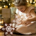 thumbnail image 3 of Wizlet Snowflake Pillow Plush Christmas Cushion for Bed and Sofa Winter Ornament B_7.87 in, 3 of 5