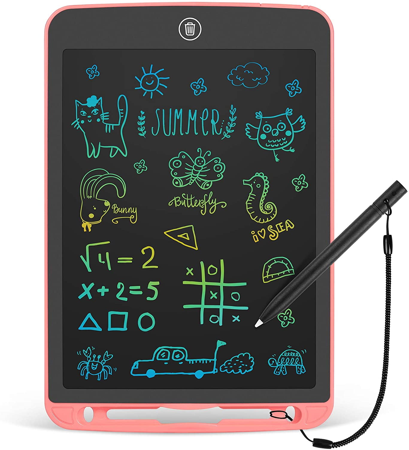 Green LCD Writing Tablet 12 Inch Toddler Doodle Board Educational and Learning Kids Toy for 2 3 4 5 6 Year Old Boys and Girls Gifts Colorful Drawing Tablet Erasable Electronic Painting Pads