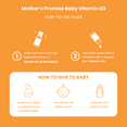 thumbnail image 2 of Mother's Promise Organic Baby Vitamin D Drops for Infants | 100% Plant-Based, 180 Servings 400 IU Baby Vitamin D3 Liquid Supplement for Newborns, Toddlers, Kids | Healthy Growth, Bones & Immune Health, 2 of 5