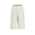 thumbnail image 4 of HKYNLAG Petite Capris for Women Knee Length Pull On Cotton Linen Capri Pants Striped Dressy Casual Straight Leg Elastic Waist Cropped Pants with Pockets Khaki L, 4 of 4