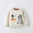 thumbnail image 2 of Rovga Boys Sweatshirts And Hoodie Autumn And New Small Children Little Second Round Neck Long Sleeve Children'S Top Warmth Fall Winter Clothes 2024 Grey 3-4 Years, 2 of 6