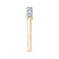 thumbnail image 6 of Angara Natural 0.7 Ct. Aquamarine Non Eternity Ring in 14K Rose Gold for Women (Ring Size: 11.5), 6 of 12