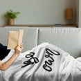 thumbnail image 3 of Girl Slogan Soft Flannel Fleece Throw Blanket, Be Your Own Hero Inspirational and Strengthening Self Righteous, Cozy Plush for Indoor and Outdoor Use, 50" x 70", Charcoal Grey and White, by Ambesonne, 3 of 5
