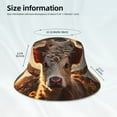 thumbnail image 3 of Cauagu Sunset Sunflower Small Cow for Unisex Bucket Hat,Outdoor Summer Beach Fishing Sun Hat Hot Summer Reflective Bucket Hat Fun Outdoor Vacation Hat for Men and Women, 3 of 6