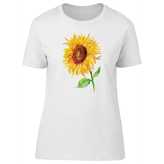 Cute Yellow Sunflower T-Shirt Women -Image by Shutterstock, Female Medium
