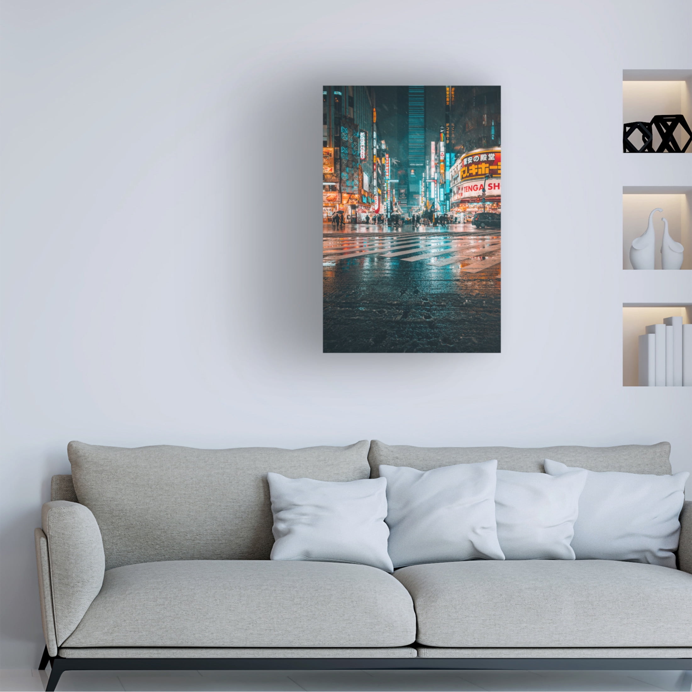 Trademark Fine Art Murakyami Daichi On The Street Canvas Wall Art