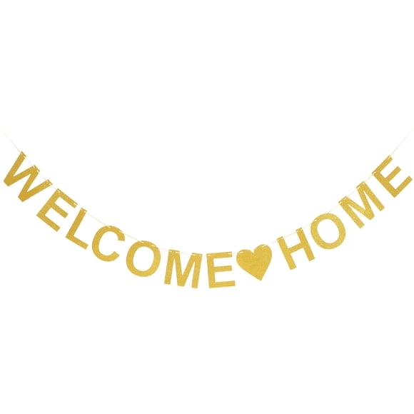 Juego de letras colgantes de bienvenida a casa para decoración de fiestas de aniversario y celebraciones