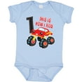 thumbnail image 3 of Inktastic Monster Truck How I Roll 1st Birthday Boys Baby Bodysuit, 3 of 5