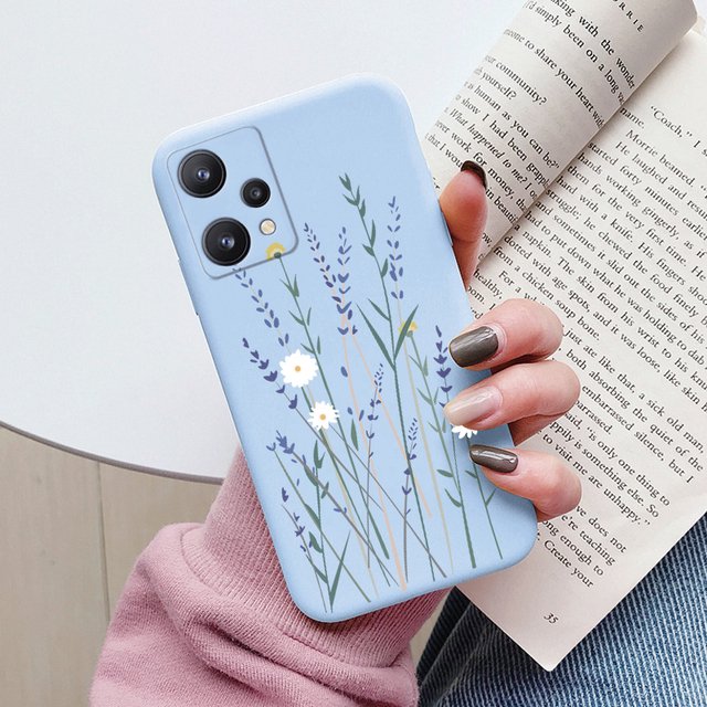 Case For Realme 9 4G 9 Pro Plus Cute Heart Flower Back Cover Soft Silicone Matte Protective Funda For OPPO Realme 9 Pro+ Bags