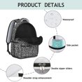 thumbnail image 4 of Black and Gray Leopard Print Backpack for School, Cute School Bag with Adjustable Shoulder Straps and Padded Back, 15.3"x11"x7.1", 4 of 5