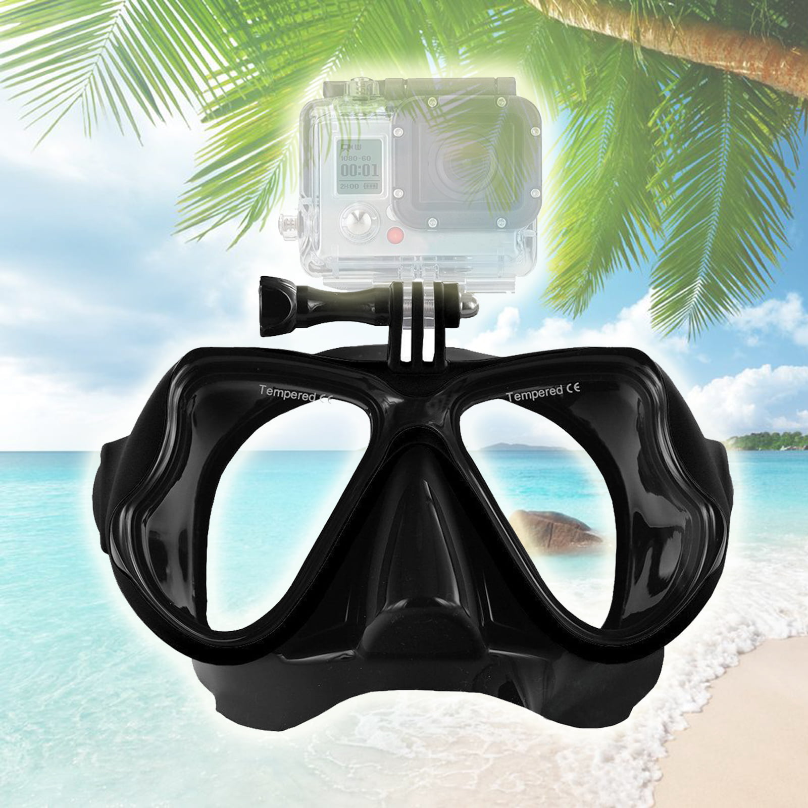 Diving Mask Underwater Gopro Camera Face Goggles Dive Scuba Snorkel Swimming Dry 