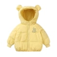 thumbnail image 2 of Esaierr Boys Girls Bear Hooded Puffer Down Coat for Toddler Baby Winter Coat Kids Puffer Padded Outwear Warm Thickened Jacket for 1-9Y, 2 of 5